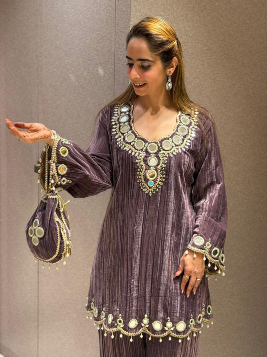 Luxury crush velvet cord-set