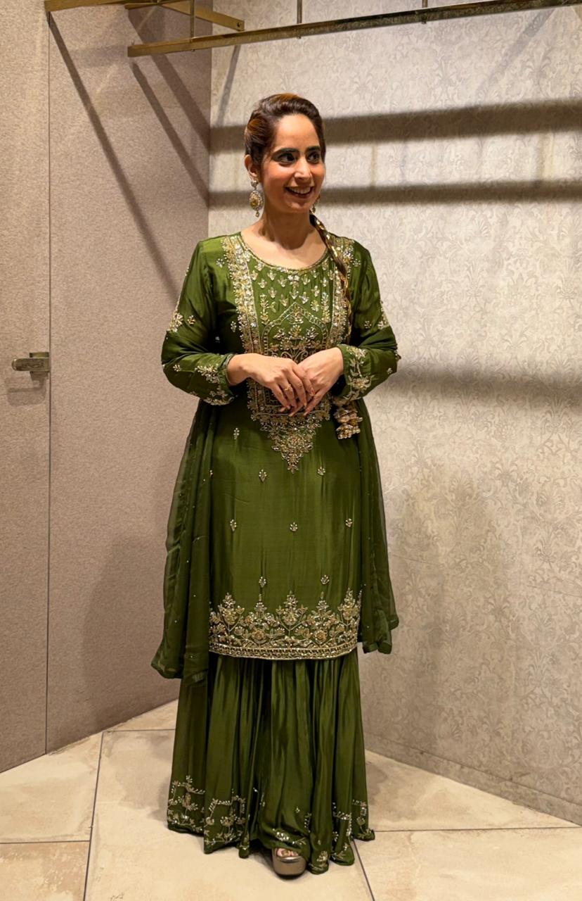 Presenting our Embroidered Gharara Set