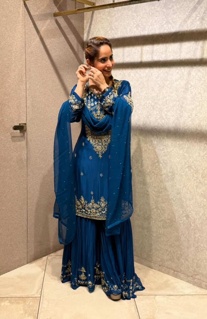 Presenting our Embroidered Gharara Set