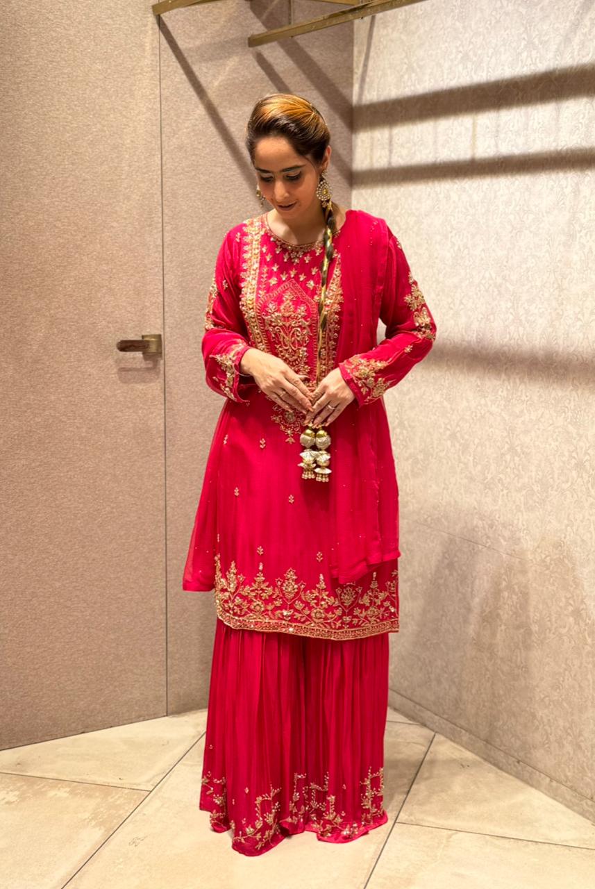 Presenting our Embroidered Gharara Set