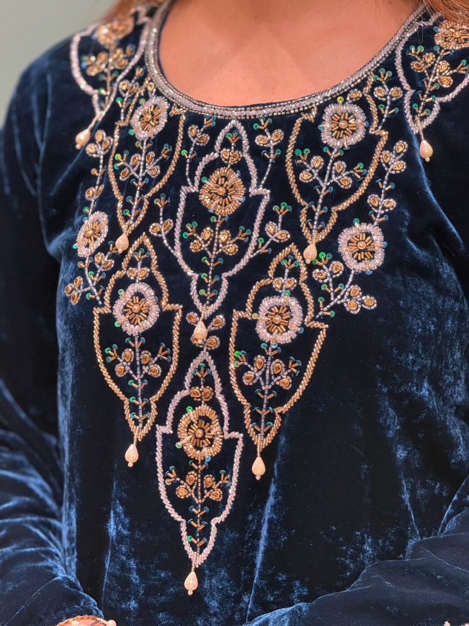 Velvet cord-set is crafted for winter