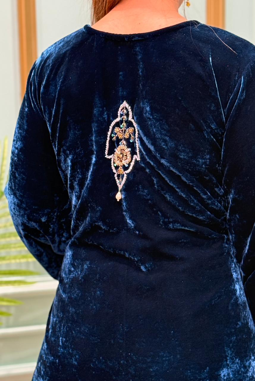 Velvet cord-set is crafted for winter