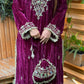 Elegant velvet kurta set is a perfect blend of traditional craftsmanship