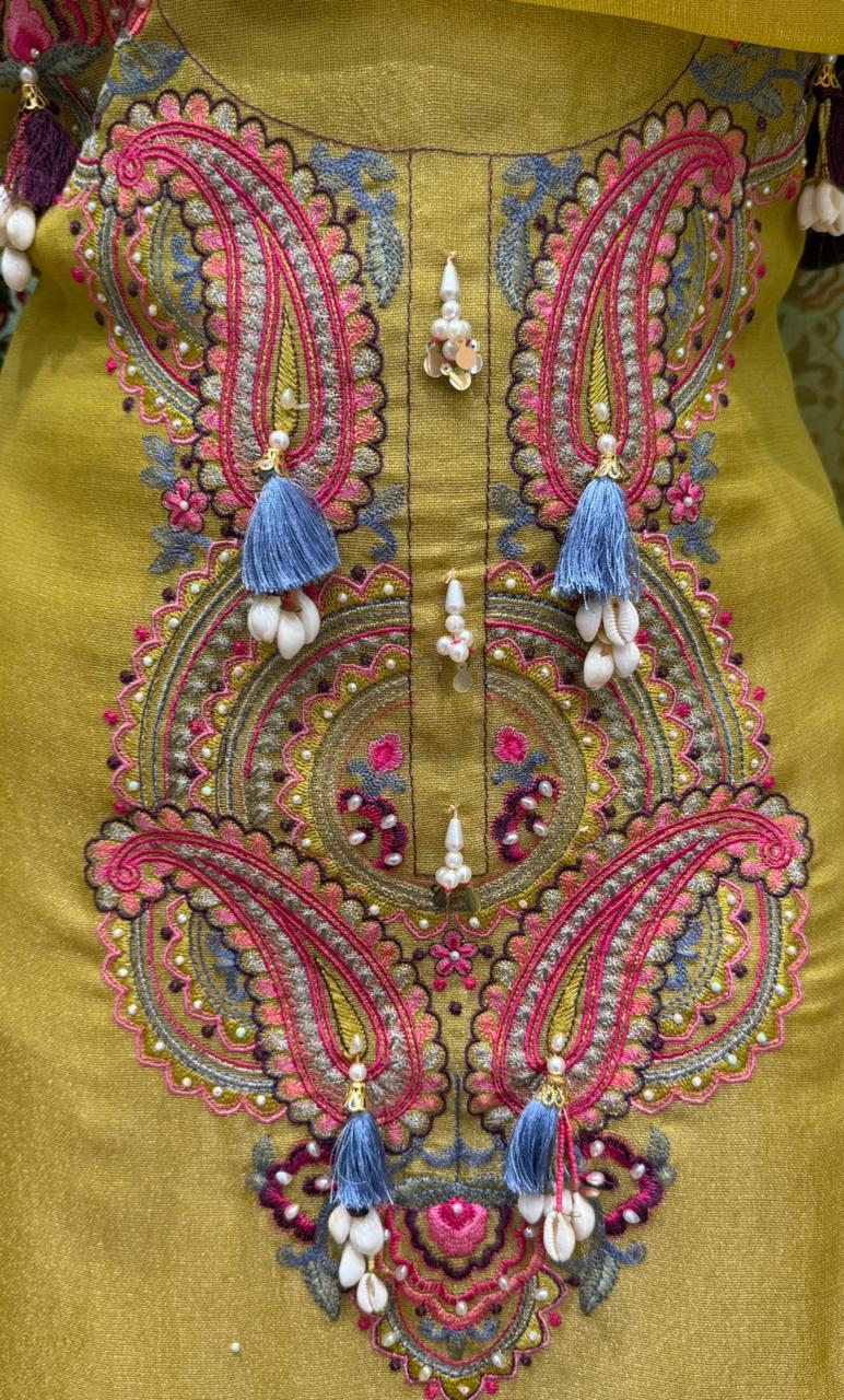 luxurious Burberry shimmer unstitched suit