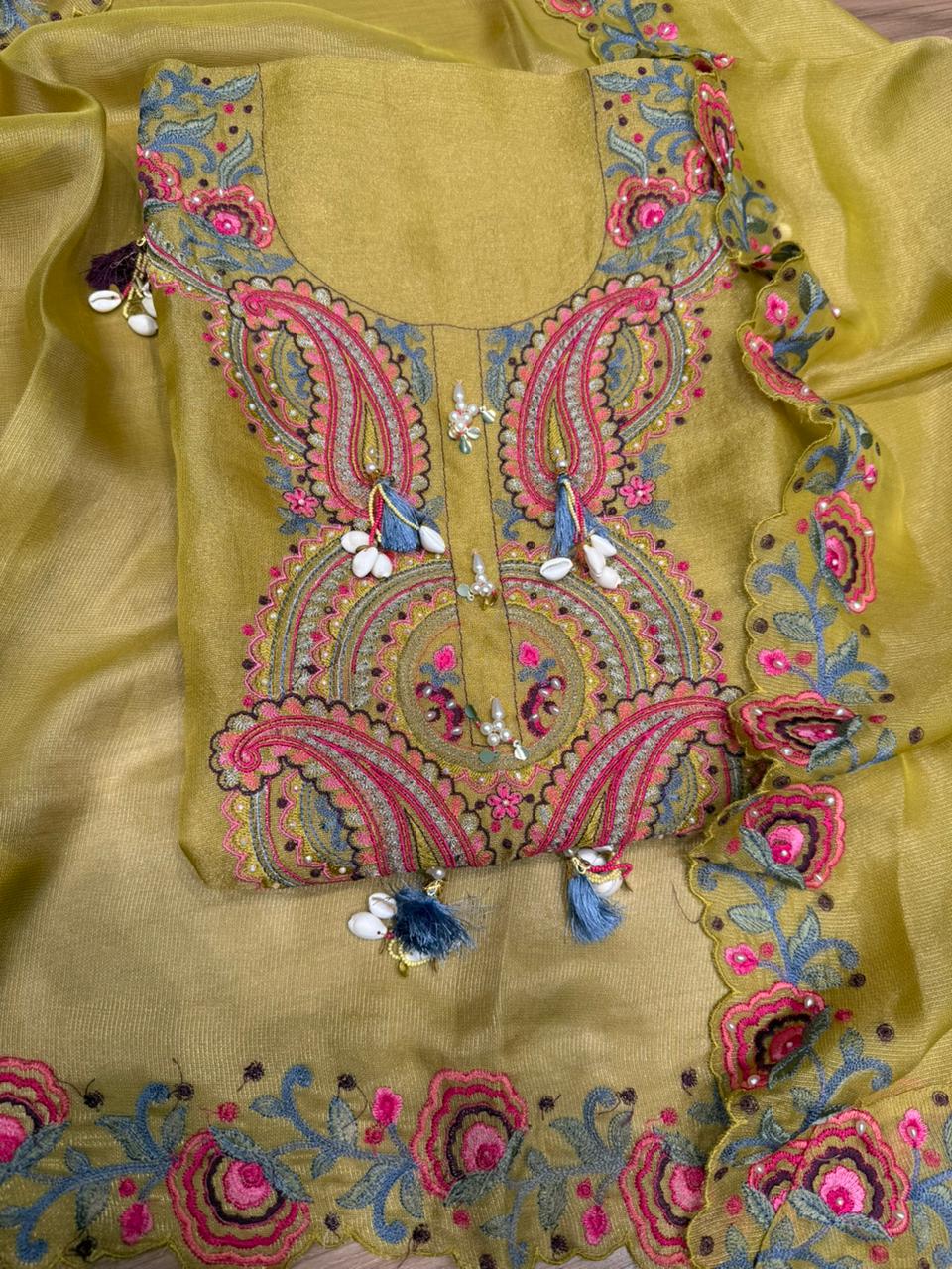 luxurious Burberry shimmer unstitched suit