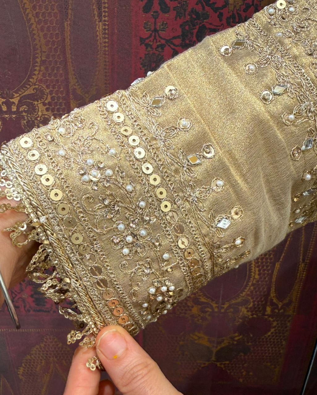 Presenting a timeless three-piece ensemble that defines grace