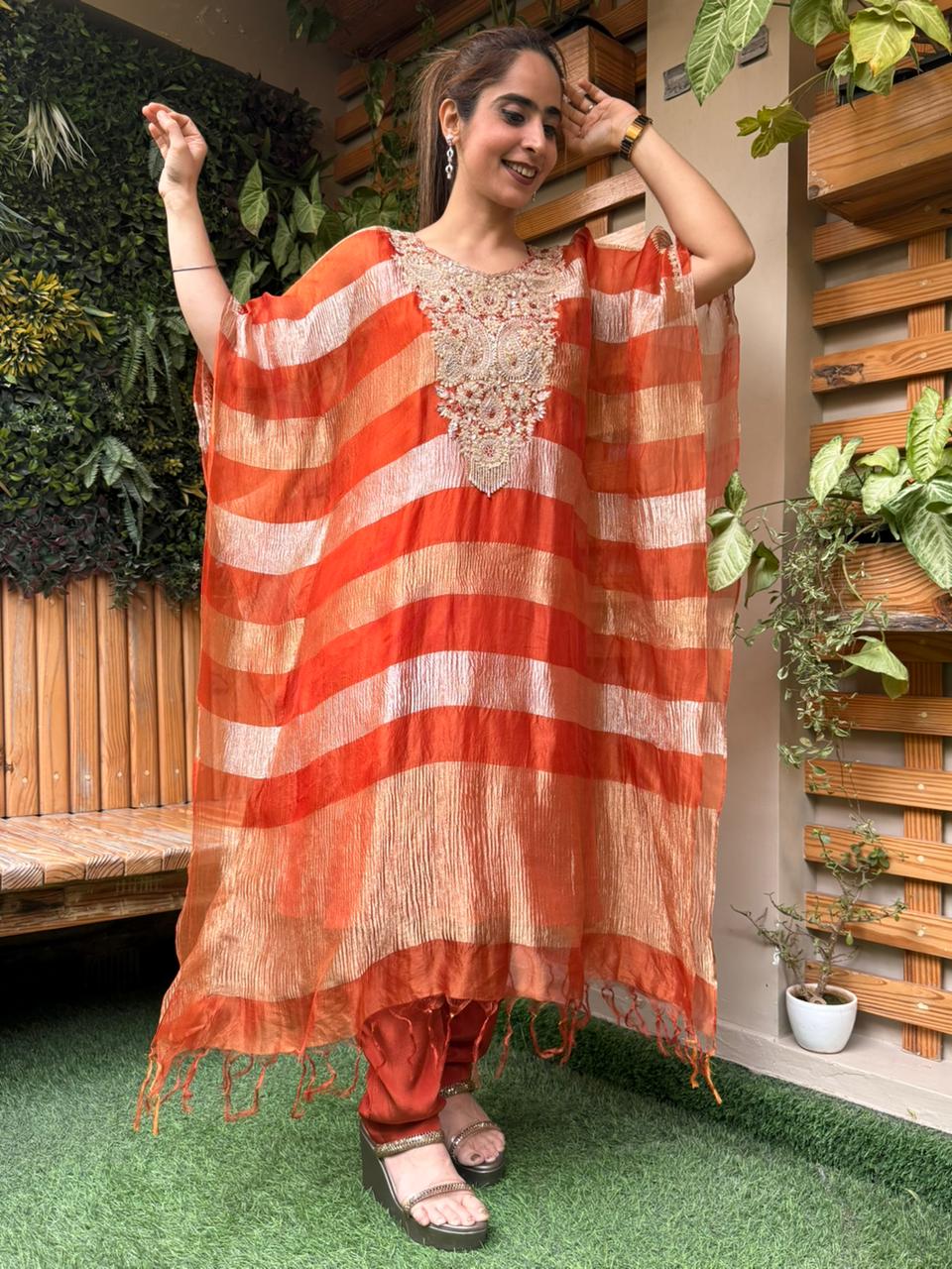 Elegant kaftan set is a perfect blend of  comfort