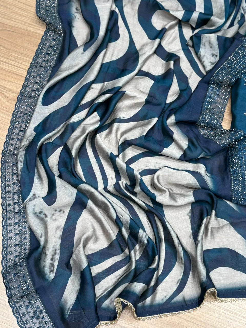 Muslin cotton fabric suit is designed for comfort-led elegance