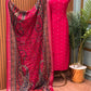 Elegant unstitched fabric suit is crafted with a premium Maheshwari fabric
