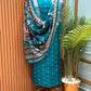 Elegant unstitched fabric suit is crafted with a premium Maheshwari fabric