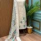 Graceful unstitched suit set is crafted in soft Kota cotton fabric