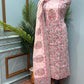 Graceful unstitched suit set is crafted in soft cotton fabric