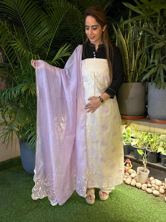 Experience effortless elegance with our beautifully designed unstitched suit