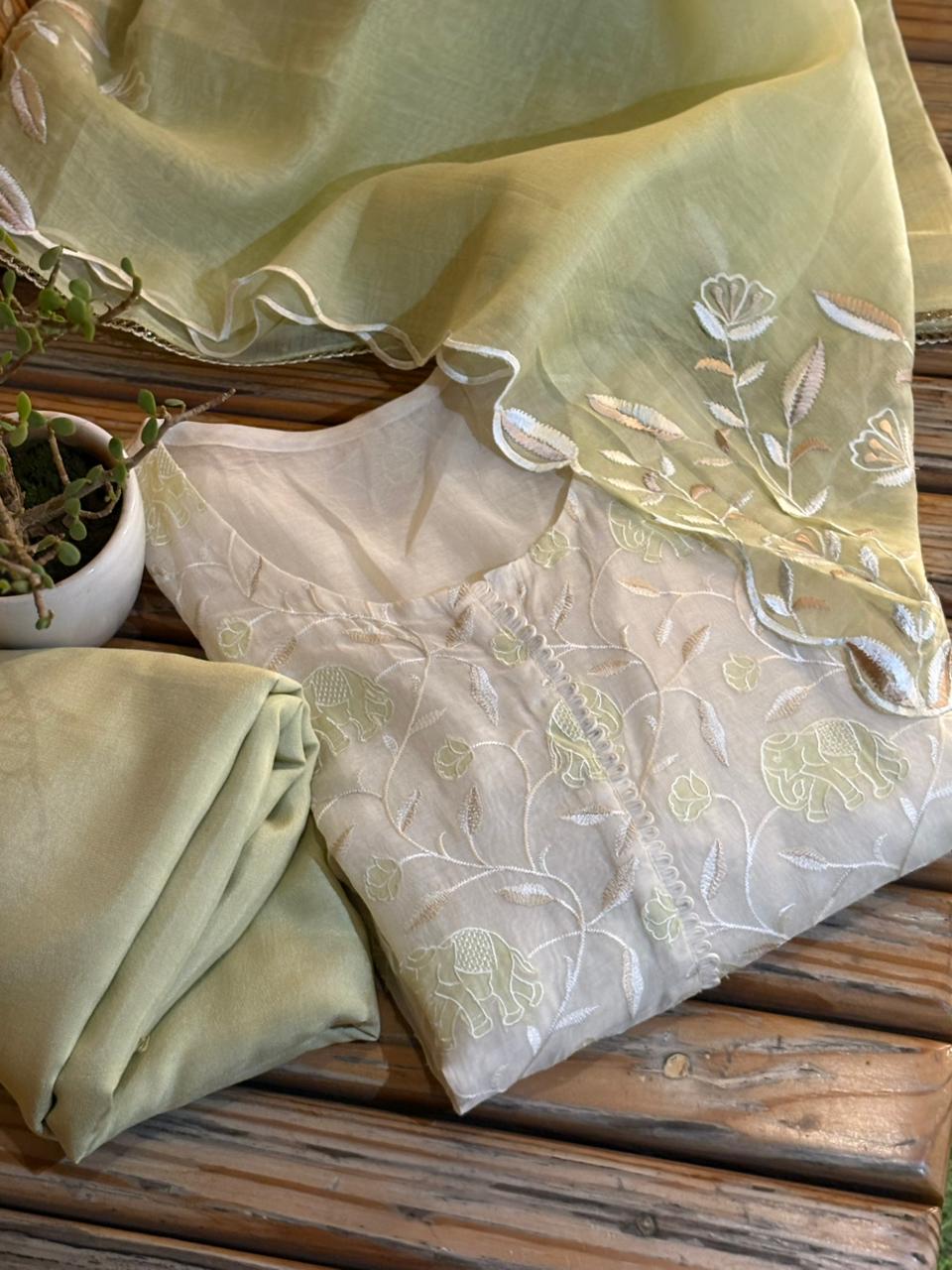 Experience effortless elegance with our beautifully designed unstitched suit