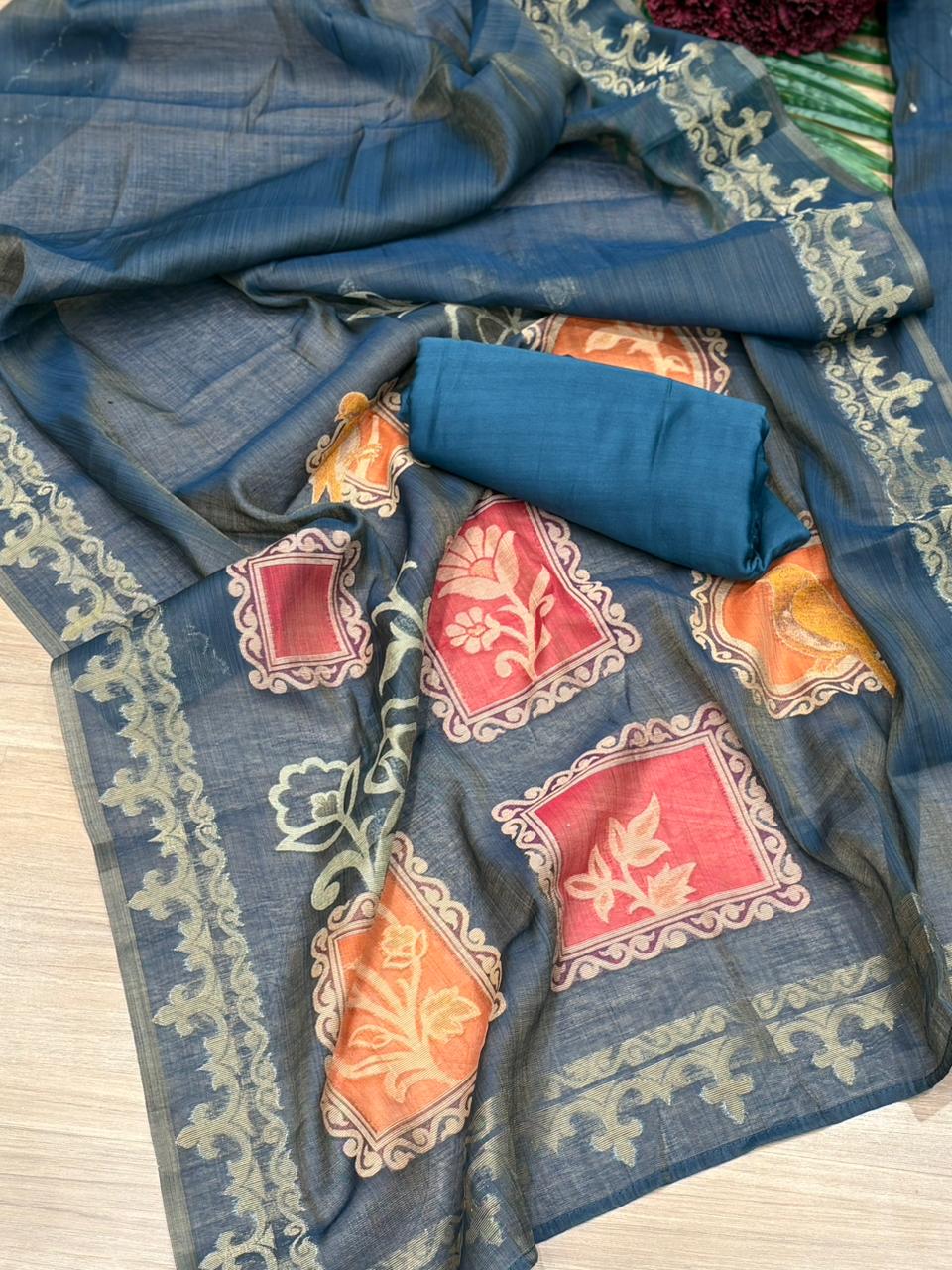 Experience timeless elegance with this unstitched suit