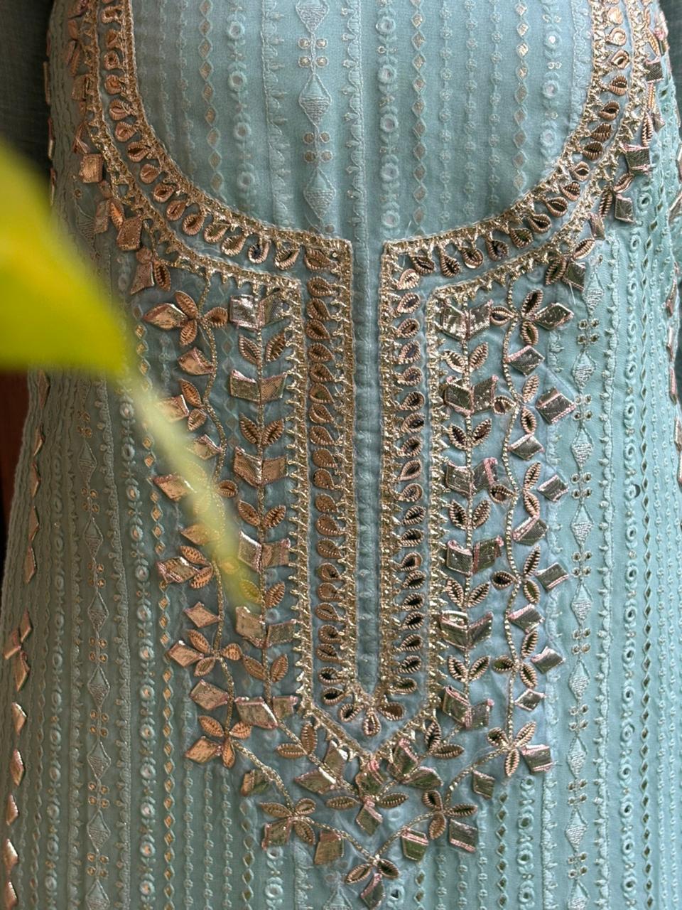 Elevate your ethnic wardrobe with this graceful unstitched suit