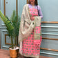 Elegant unstitched suit crafted in pure linen cotton fabric