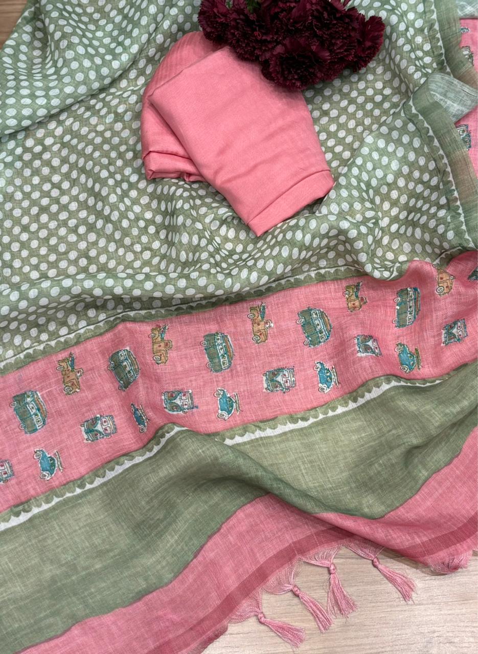 Elegant unstitched suit crafted in pure linen cotton fabric