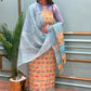 Elegant unstitched suit crafted in pure linen cotton fabric