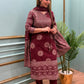Ethnic style with this elegant cotton kurti set