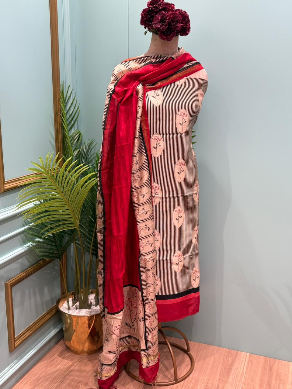 Refresh your ethnic wardrobe with this elegant unstitched