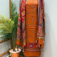 Grace meets tradition in this stunning unstitched cotton suit set