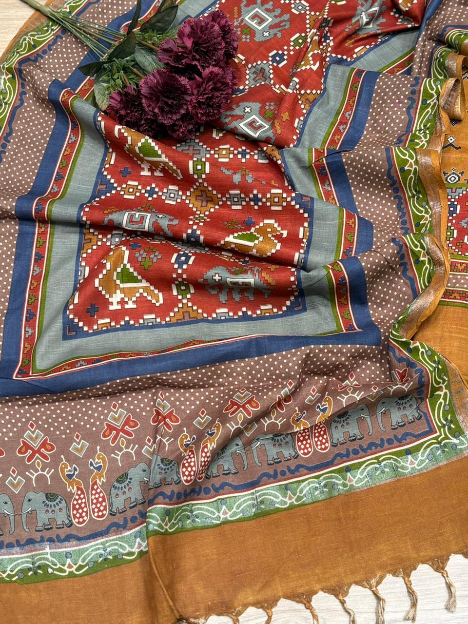 Grace meets tradition in this stunning unstitched cotton suit set