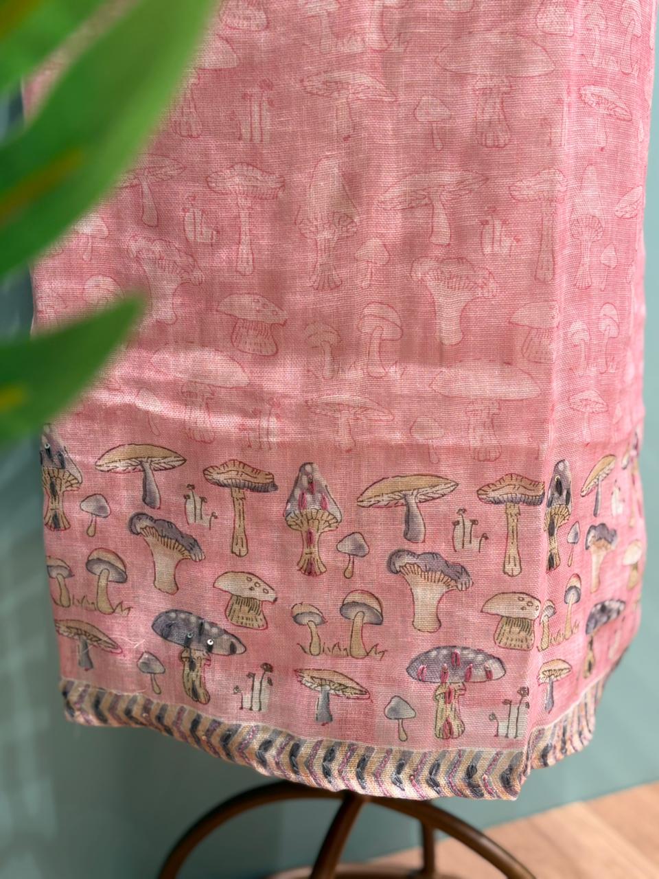 Elegant unstitched suit crafted in pure linen cotton fabric