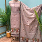 Grace meets tradition in this elegant unstitched Jamdani cotton suit
