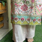 Elegant kurti set is crafted in soft muslin cotton fabric