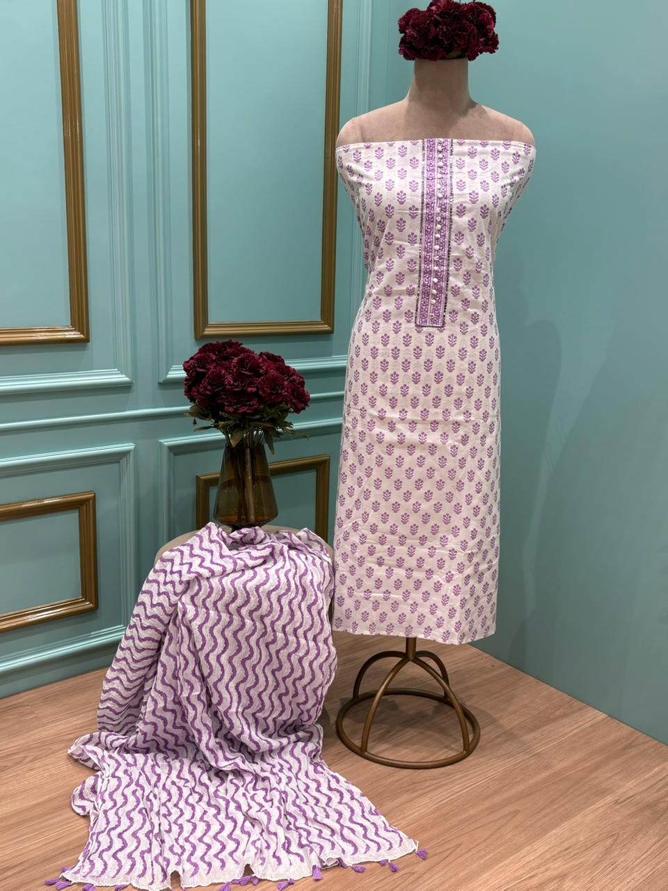 Beautiful unstitched suit crafted