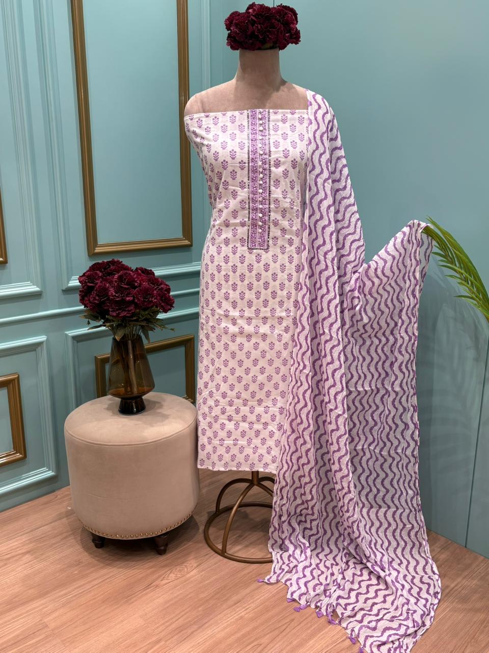 Beautiful unstitched suit crafted