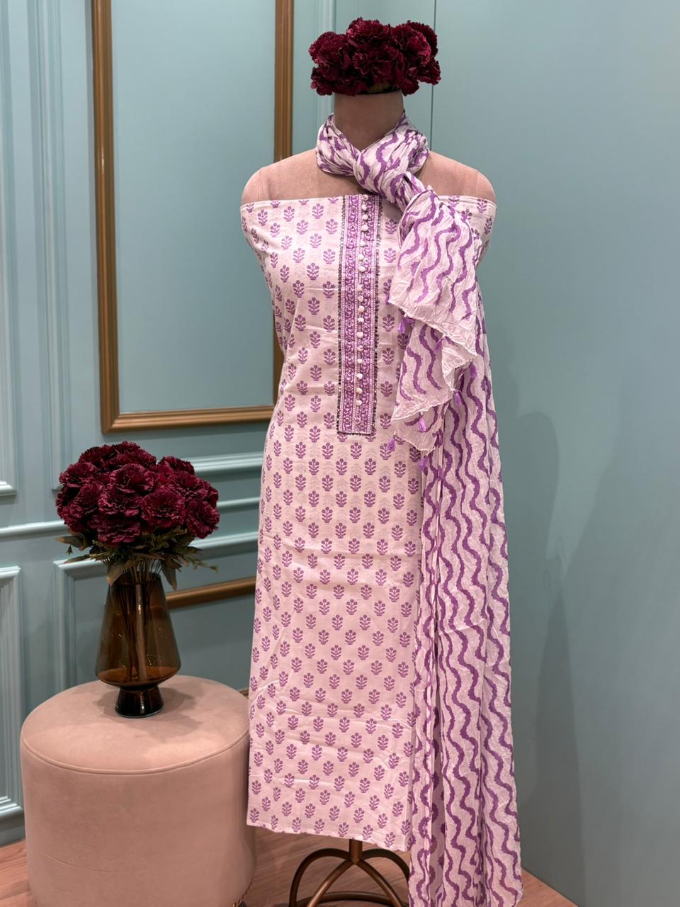 Beautiful unstitched suit crafted