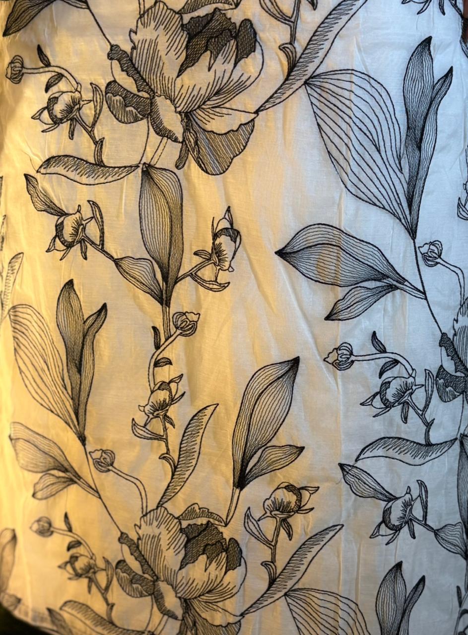 Unstitched suit crafted in soft mul cotton fabric