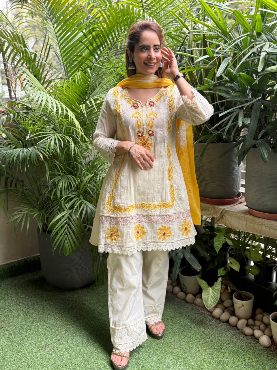 Soft cotton fabric is a perfect blend of elegance and comfort.