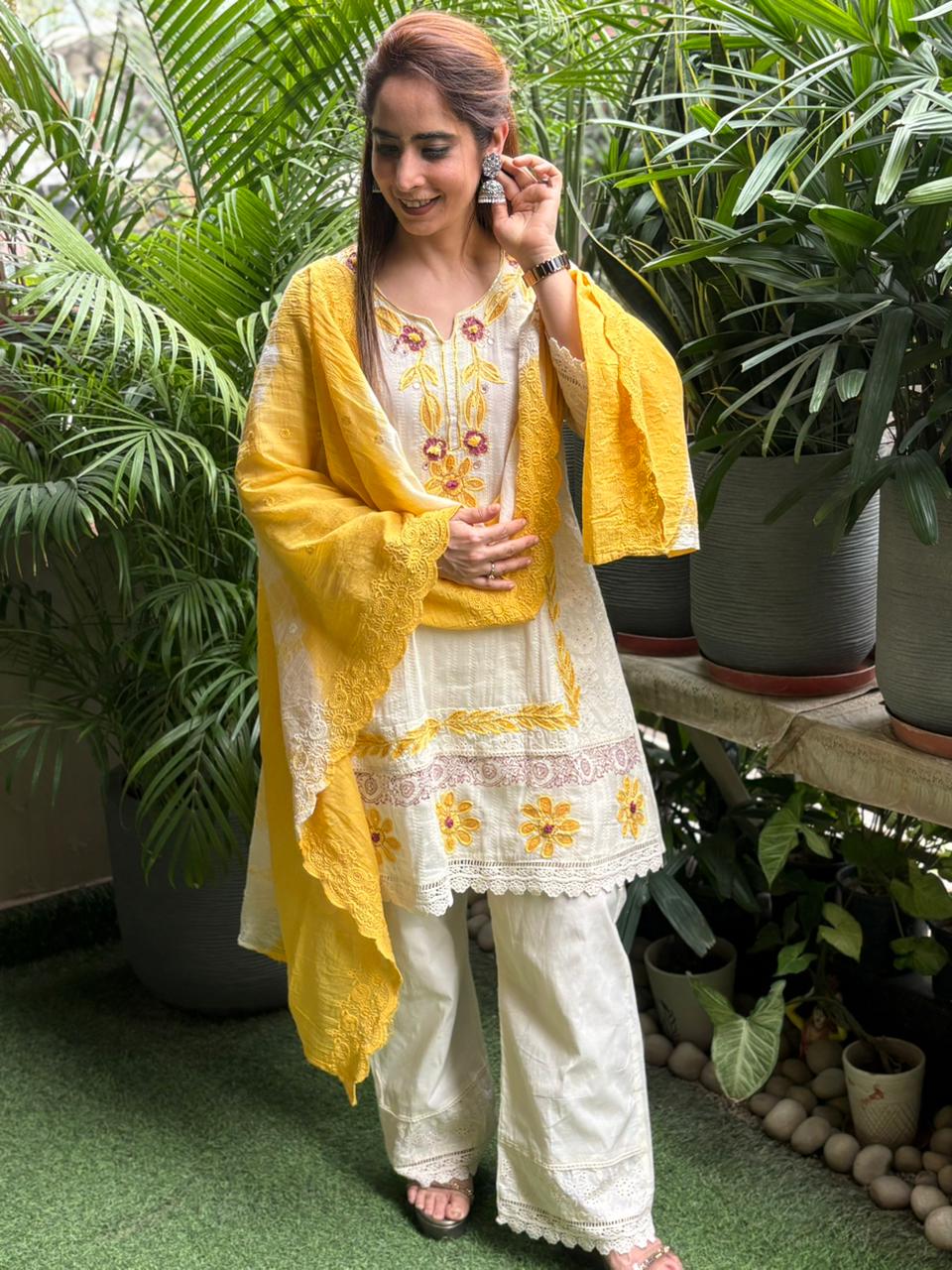 Soft cotton fabric is a perfect blend of elegance and comfort.