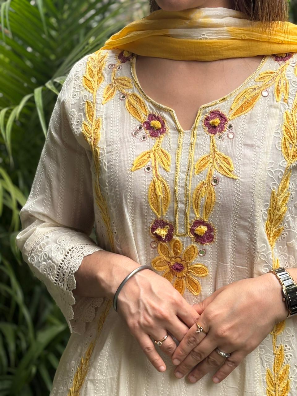 Soft cotton fabric is a perfect blend of elegance and comfort.