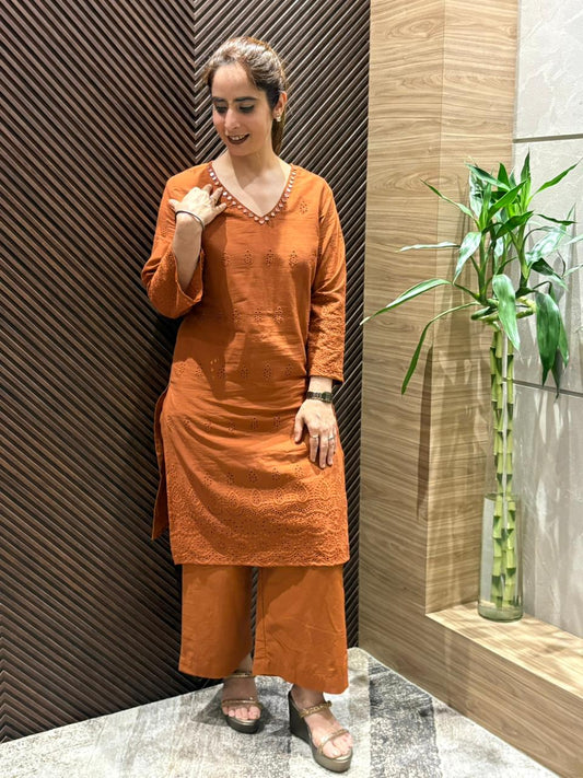 Cotton kurti pant set, designed for everyday grace.