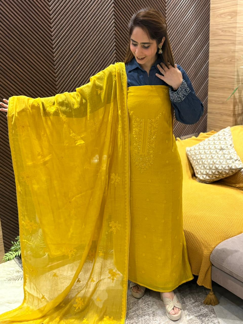 Mul cotton unstitched suit is your everyday luxury