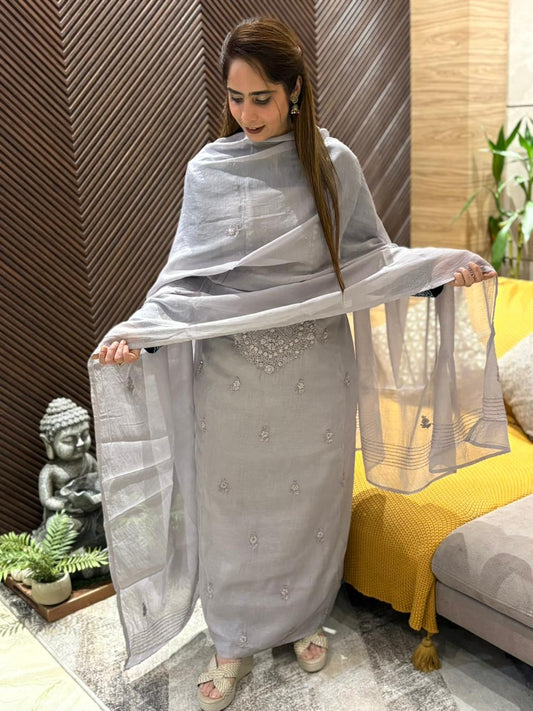 Comfort with our mul cotton unstitched suit