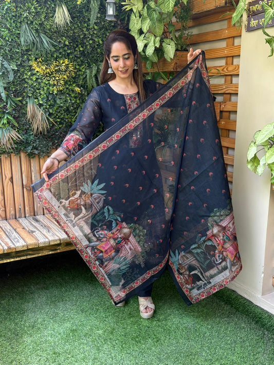 Beautifully crafted Kota cotton kurti set