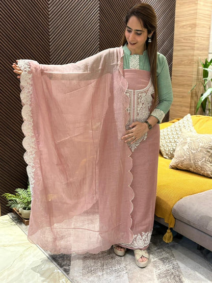 Elegance with this beautiful unstitched suit