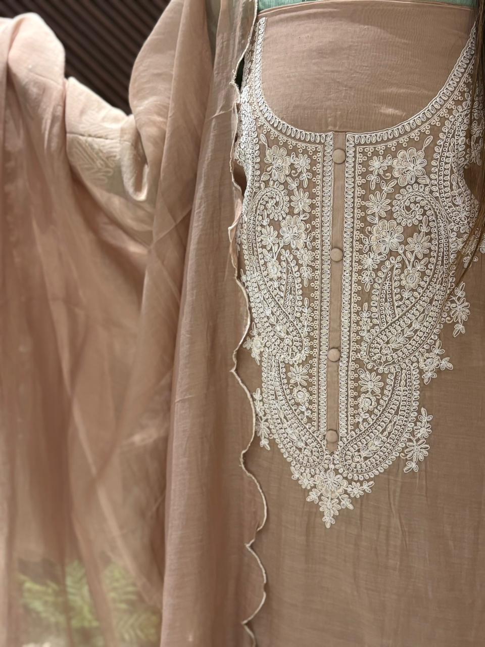 Elegance with this beautiful unstitched suit