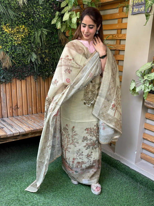 Refresh your wardrobe with this elegant unstitched suit