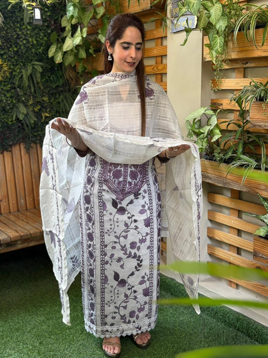 Refresh your wardrobe with our elegant unstitched suit set