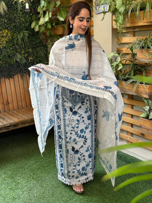 Refresh your wardrobe with our elegant unstitched suit set