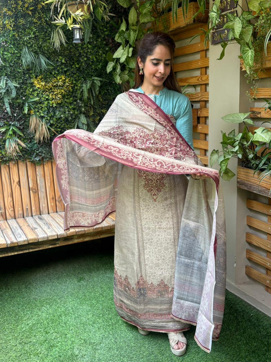 Beautiful unstitched fabric suit