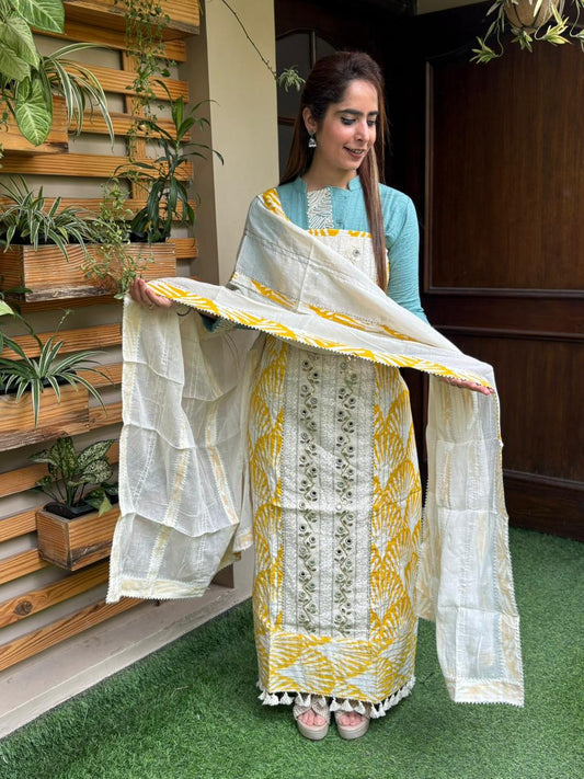Beautiful unstitched cotton suit
