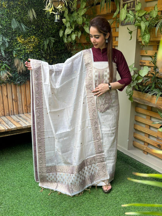 Beautiful unstitched fabric suit