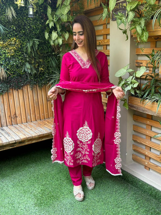 muslin cotton kurti set